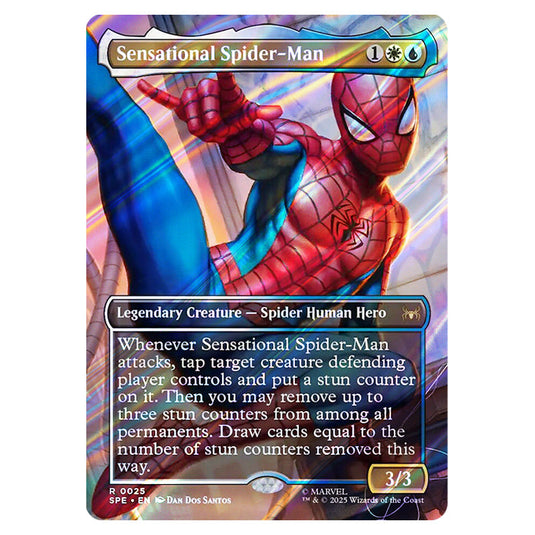 Sensational Spider-Man 0025 card from the Magic The Gathering set Marvel's Spider-Man Eternal