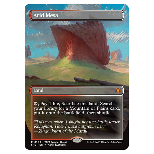 Arid Mesa 0109 card from the Magic The Gathering set Tarkir: Dragonstorm - Special Guests