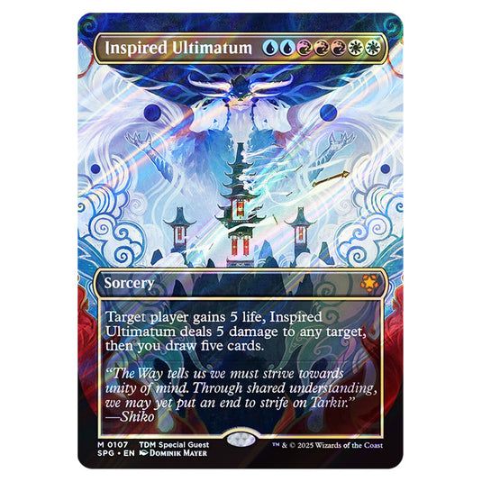 Inspired Ultimatum 0107 card from the Magic The Gathering set Tarkir: Dragonstorm - Special Guests