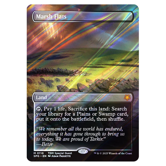 Marsh Flats 0110 card from the Magic The Gathering set Tarkir: Dragonstorm - Special Guests