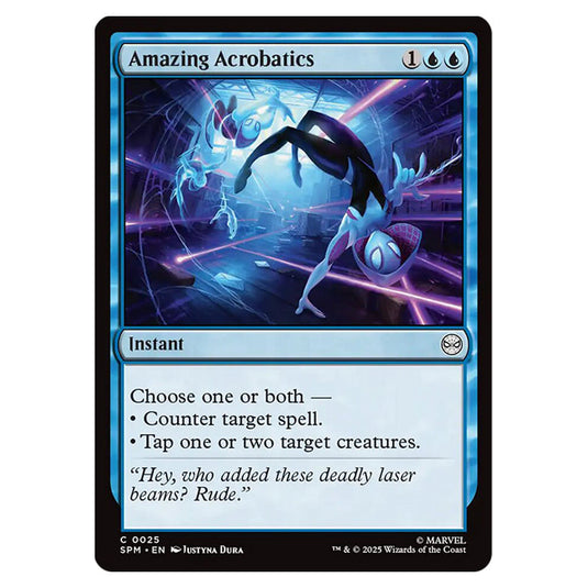 Amazing Acrobatics 0025 card from the Magic The Gathering set Marvel's Spider-Man