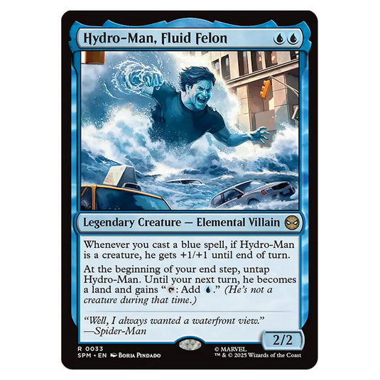 Hydro-Man, Fluid Felon 0033 card from the Magic The Gathering set Marvel's Spider-Man