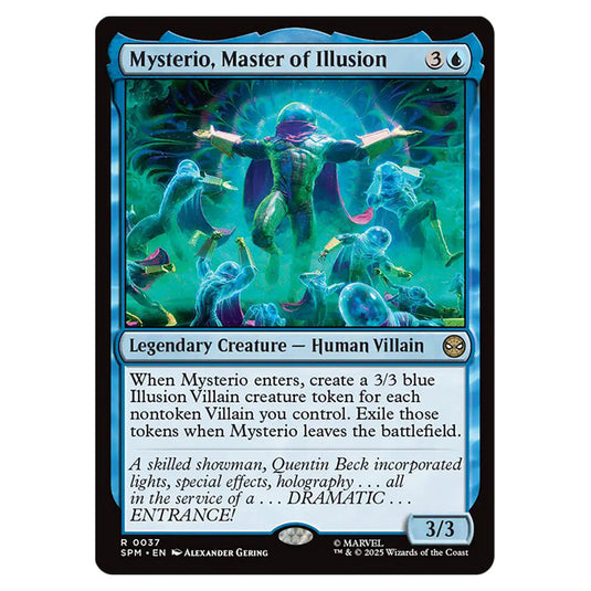 Mysterio, Master of Illusion 0037 card from the Magic The Gathering set Marvel's Spider-Man