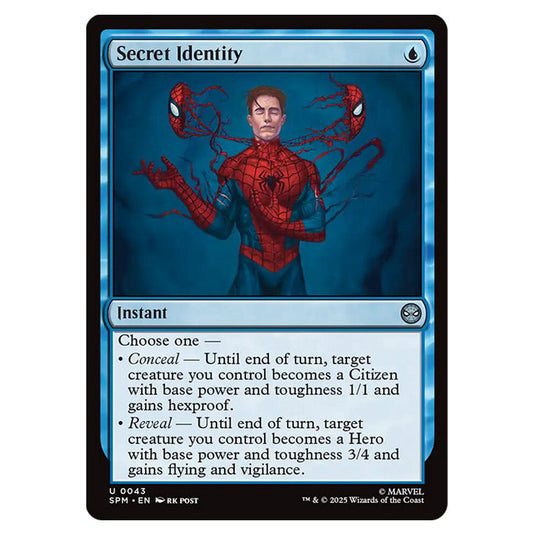 Secret Identity 0043 card from the Magic The Gathering set Marvel's Spider-Man