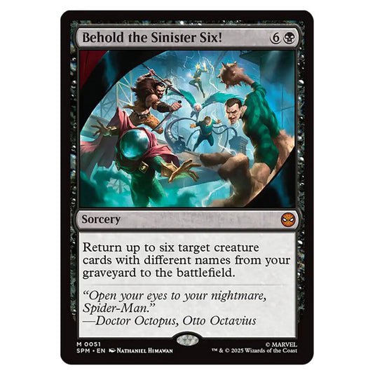Behold the Sinister Six! 0051 card from the Magic The Gathering set Marvel's Spider-Man