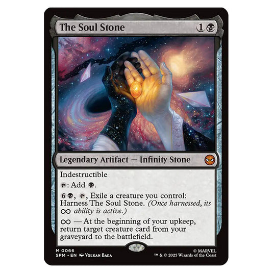 The Soul Stone 0066 card from the Magic The Gathering set Marvel's Spider-Man