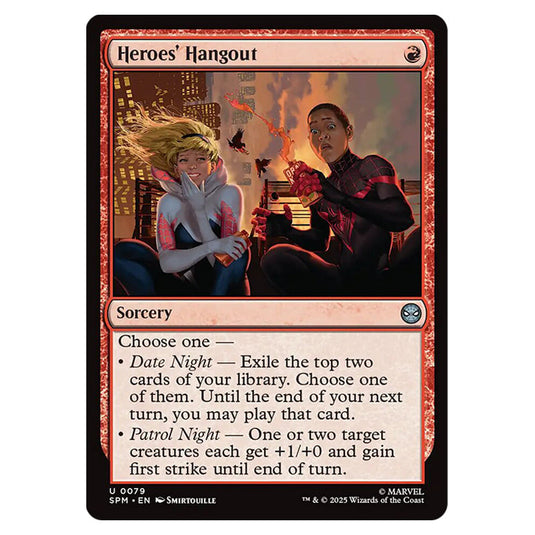 Heroes' Hangout 0079 card from the Magic The Gathering set Marvel's Spider-Man
