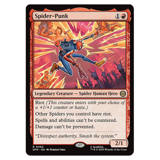 Spider-Punk 0092 card from the Magic The Gathering set Marvel's Spider-Man