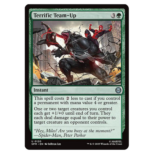 Terrific Team-Up 0120 card from the Magic The Gathering set Marvel's Spider-Man