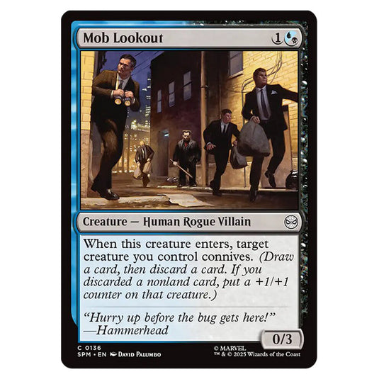 Mob Lookout 0136 card from the Magic The Gathering set Marvel's Spider-Man