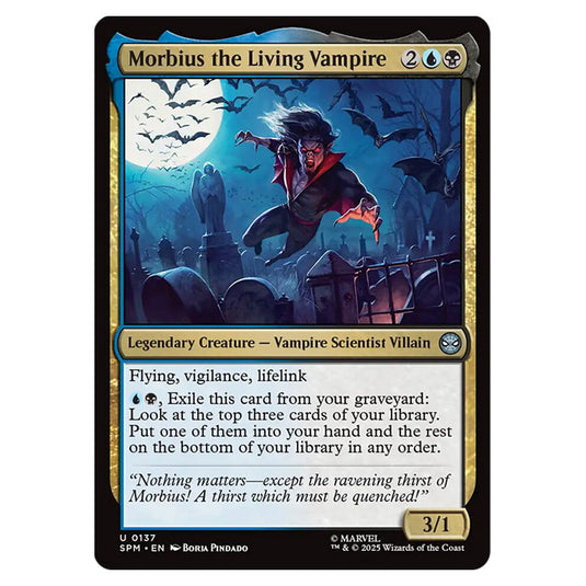 Morbius the Living Vampire 0137 card from the Magic The Gathering set Marvel's Spider-Man
