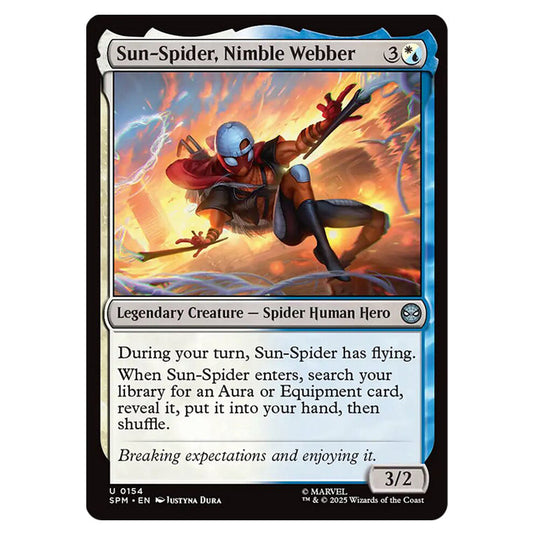 Sun-Spider, Nimble Webber 0154 card from the Magic The Gathering set Marvel's Spider-Man