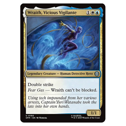 Wraith, Vicious Vigilante 0160 card from the Magic The Gathering set Marvel's Spider-Man