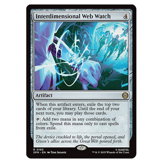 Interdimensional Web Watch 0165 card from the Magic The Gathering set Marvel's Spider-Man