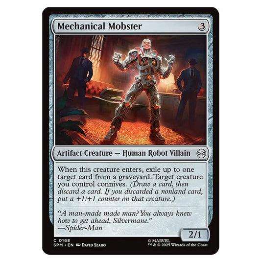 Mechanical Mobster 0168 card from the Magic The Gathering set Marvel's Spider-Man