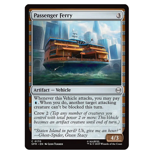 Passenger Ferry 0170 card from the Magic The Gathering set Marvel's Spider-Man