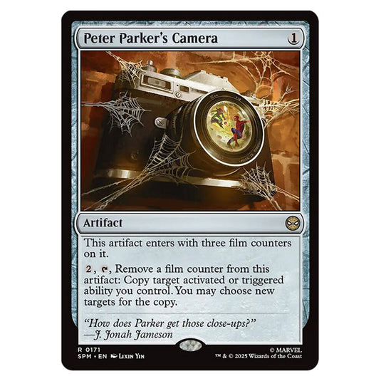 Peter Parker's Camera 0171 card from the Magic The Gathering set Marvel's Spider-Man