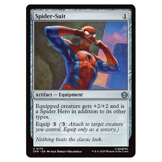 Spider-Suit 0176 card from the Magic The Gathering set Marvel's Spider-Man