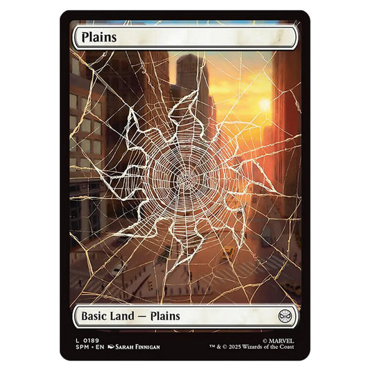 Plains 0189 card from the Magic The Gathering set Marvel's Spider-Man