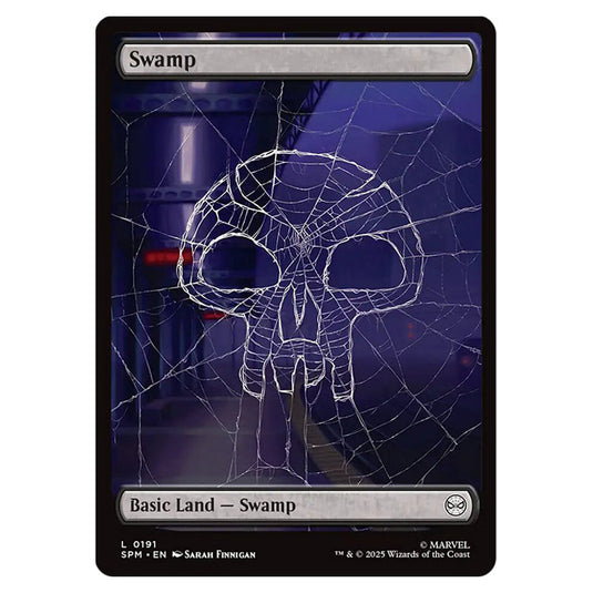 Swamp 0191 card from the Magic The Gathering set Marvel's Spider-Man