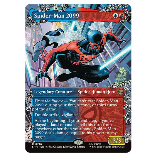 Spider-Man 2099 0216 card from the Magic The Gathering set Marvel's Spider-Man