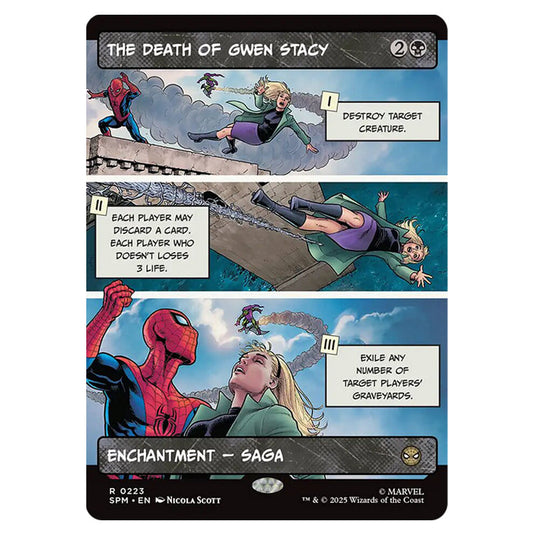 The Death of Gwen Stacy 0223 card from the Magic The Gathering set Marvel's Spider-Man