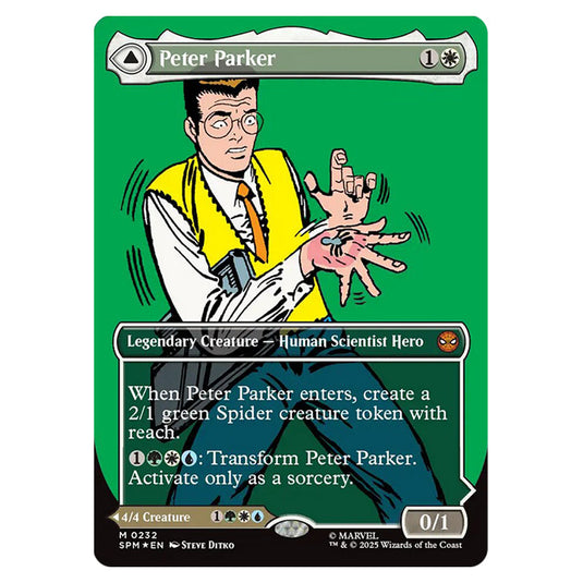 Peter Parker // Amazing Spider-Man 0232 card from the Magic The Gathering set Marvel's Spider-Man