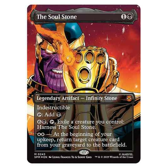 The Soul Stone 0243 card from the Magic The Gathering set Marvel's Spider-Man