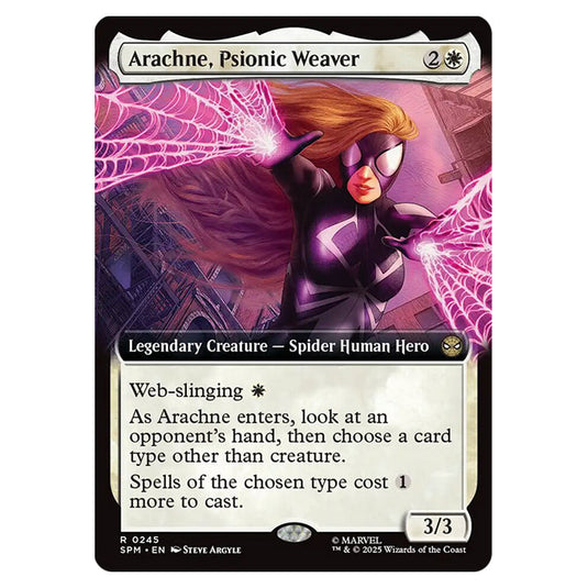 Arachne, Psionic Weaver 0245 card from the Magic The Gathering set Marvel's Spider-Man