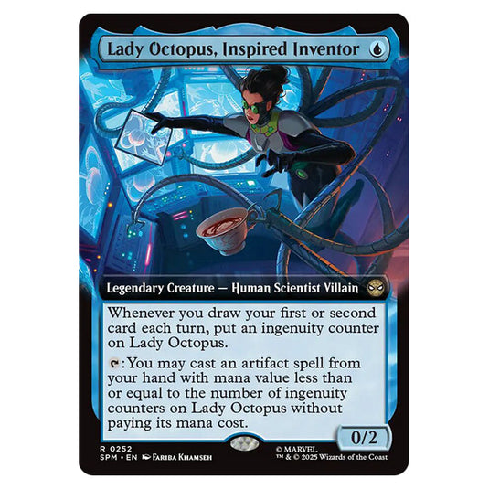 Lady Octopus, Inspired Inventor 0252 card from the Magic The Gathering set Marvel's Spider-Man