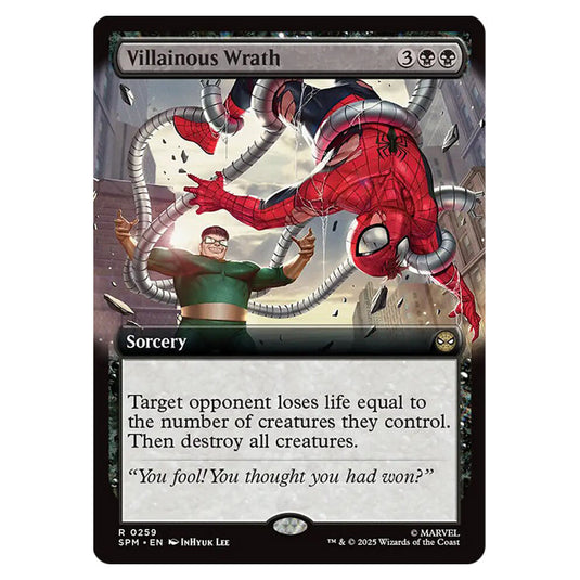 Villainous Wrath 0259 card from the Magic The Gathering set Marvel's Spider-Man