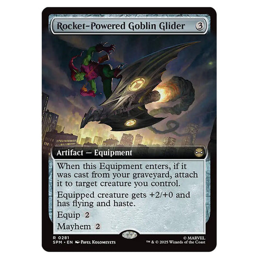 Rocket-Powered Goblin Glider 0281 card from the Magic The Gathering set Marvel's Spider-Man