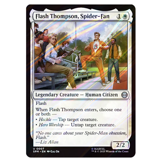 Flash Thompson, Spider-Fan 0007 card from the Magic The Gathering set Marvel's Spider-Man