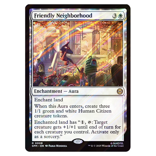 Friendly Neighborhood 0008 card from the Magic The Gathering set Marvel's Spider-Man