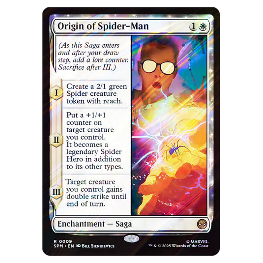 Origin of Spider-Man 0009 card from the Magic The Gathering set Marvel's Spider-Man