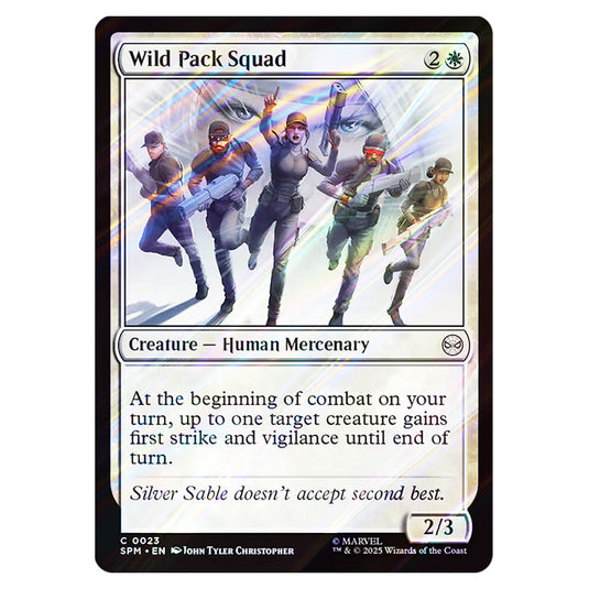 Wild Pack Squad 0023 card from the Magic The Gathering set Marvel's Spider-Man