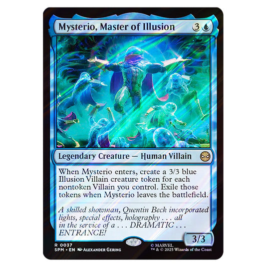 Mysterio, Master of Illusion 0037 card from the Magic The Gathering set Marvel's Spider-Man