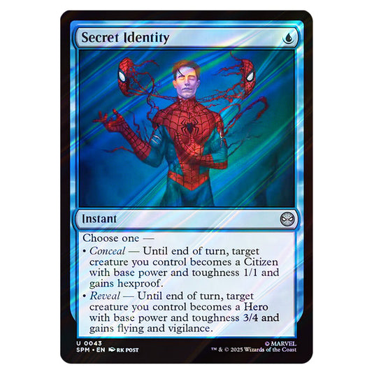 Secret Identity 0043 card from the Magic The Gathering set Marvel's Spider-Man