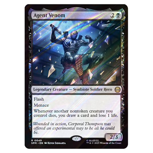 Agent Venom 0049 card from the Magic The Gathering set Marvel's Spider-Man