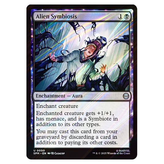 Alien Symbiosis 0050 card from the Magic The Gathering set Marvel's Spider-Man