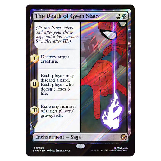The Death of Gwen Stacy 0054 card from the Magic The Gathering set Marvel's Spider-Man