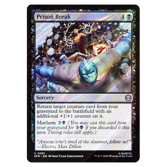 Prison Break 0061 card from the Magic The Gathering set Marvel's Spider-Man