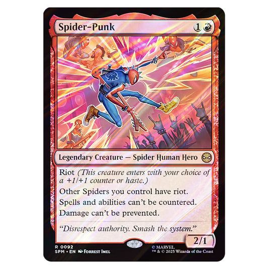 Spider-Punk 0092 card from the Magic The Gathering set Marvel's Spider-Man