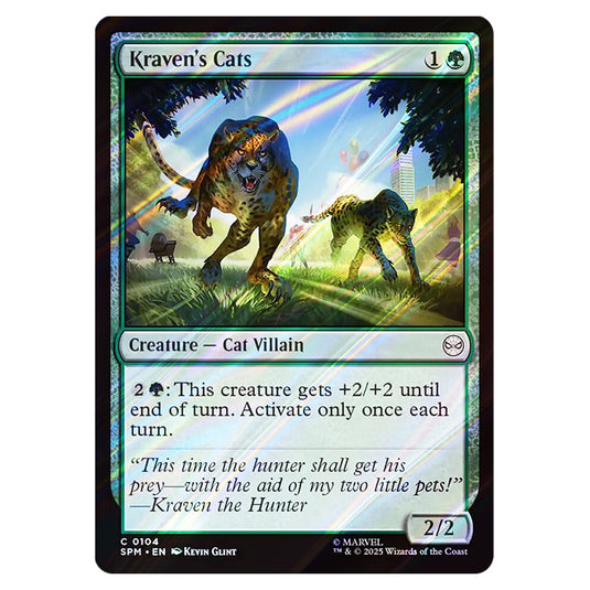 Kraven's Cats 0104 card from the Magic The Gathering set Marvel's Spider-Man