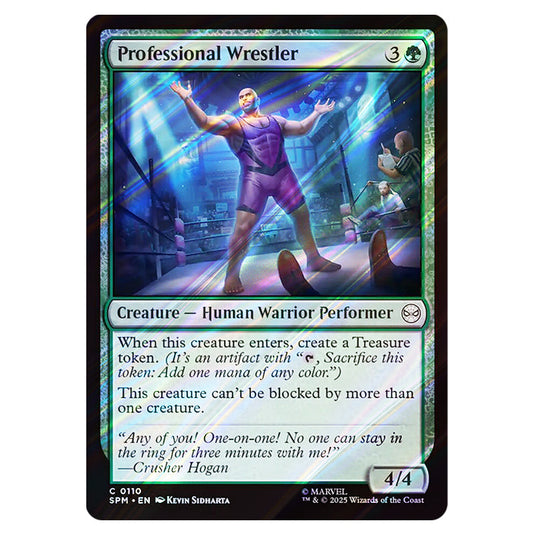 Professional Wrestler 0110 card from the Magic The Gathering set Marvel's Spider-Man