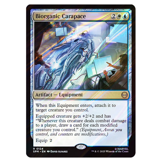 Biorganic Carapace 0124 card from the Magic The Gathering set Marvel's Spider-Man