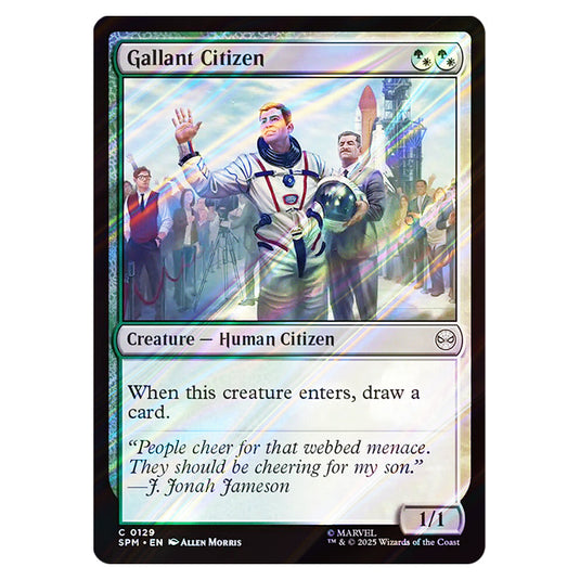 Gallant Citizen 0129 card from the Magic The Gathering set Marvel's Spider-Man