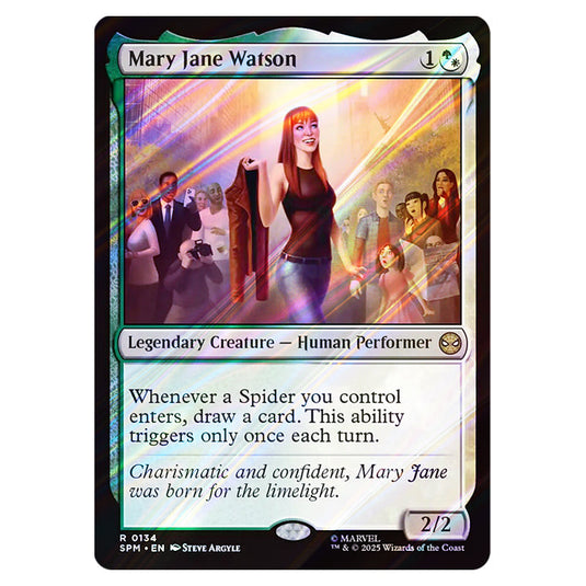 Mary Jane Watson 0134 card from the Magic The Gathering set Marvel's Spider-Man