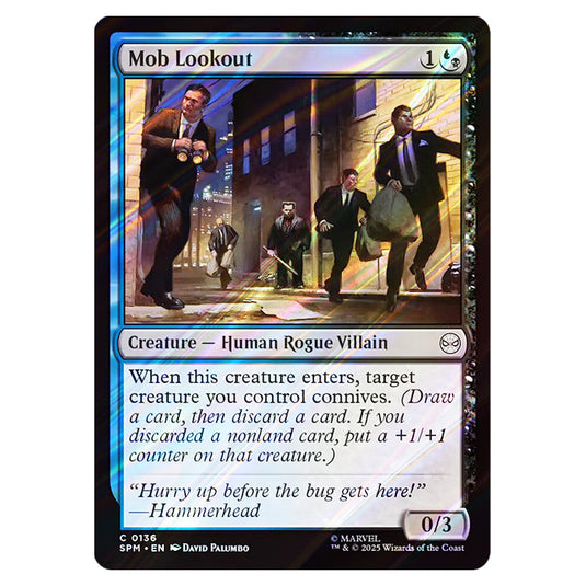 Mob Lookout 0136 card from the Magic The Gathering set Marvel's Spider-Man