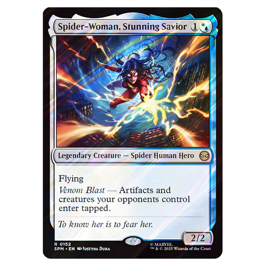 Spider-Woman, Stunning Savior 0152 card from the Magic The Gathering set Marvel's Spider-Man